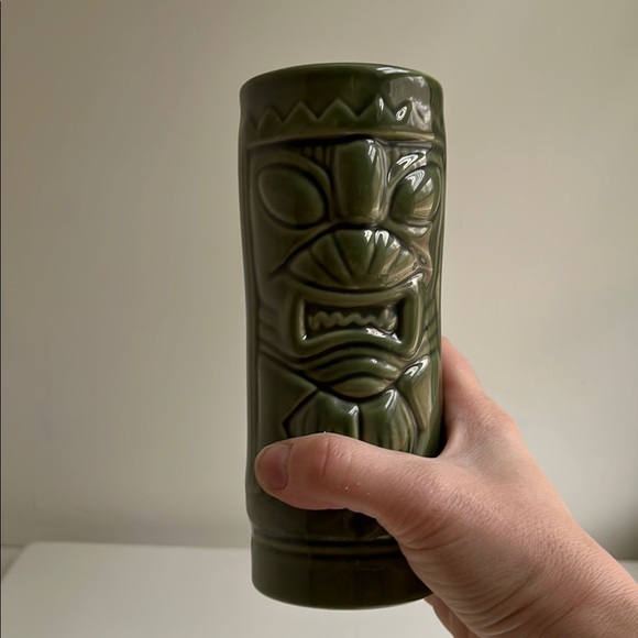 Tiki Mugs - set of 5 - Ceramic blue olive amber - Picture 6 of 6